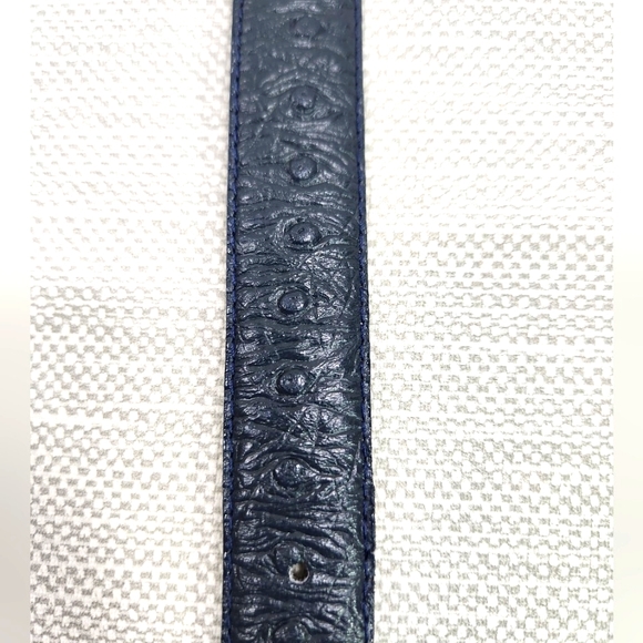 Christian Dior Vintage Belt Medium Blue Leather Women - Picture 6 of 15